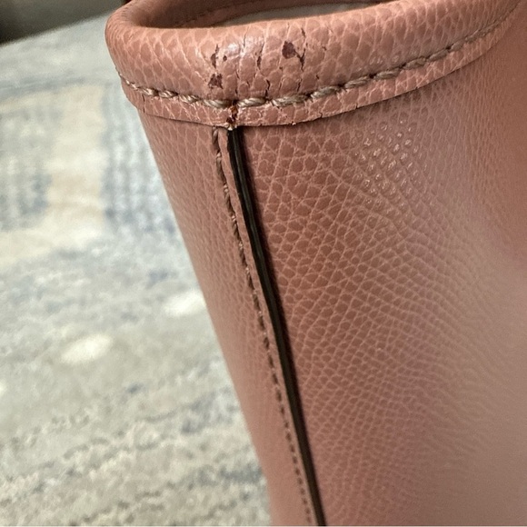 MICHAEL KORS Jet Set Travel Small Tote Pale Pink Pebble Grain Leather - Picture 5 of 13